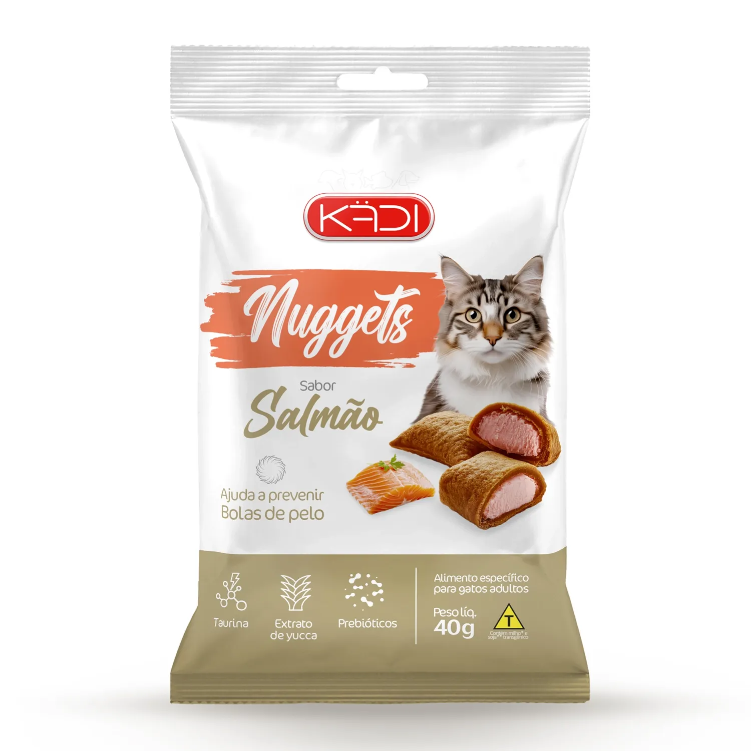 Nuggets Salmão para Gatos Adultos Kadi