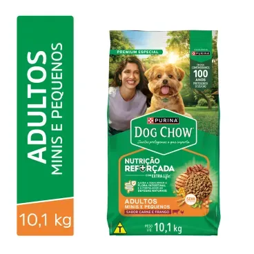 Racao-Dog-Chow-Caes-Adultos-Minis-e-Pequenos-Carne-Frango-10kg-Claim