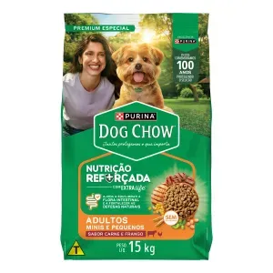 Ração Dog Chow Cães Adultos Minis e Pequenos Carne, Frango e Arroz