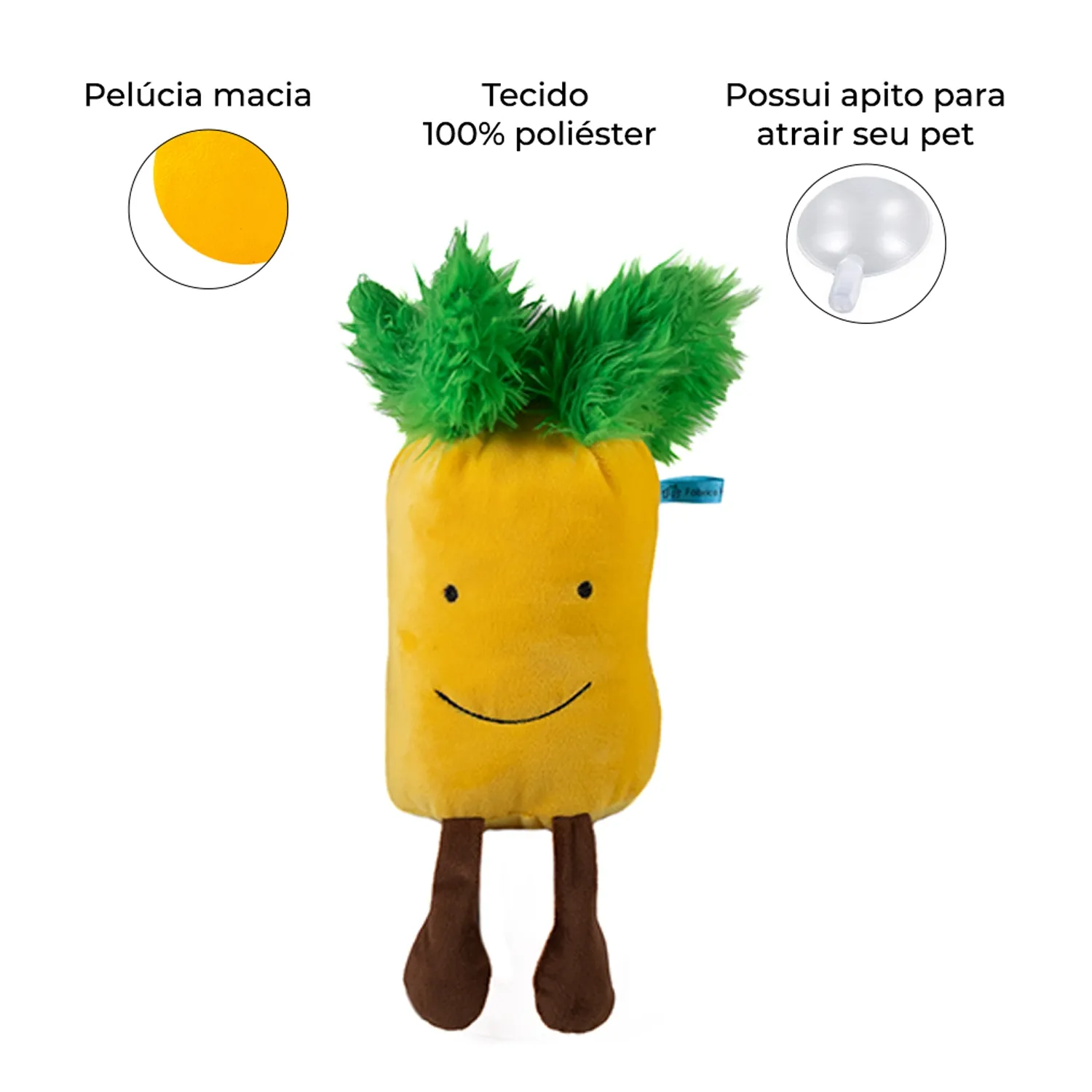 Brinquedo Pelúcia Abacaxi Fabrica Pet
