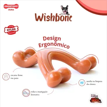 Brinquedo-Mordedor-Osso-Wishbone-Odontopet-design-ergonomico