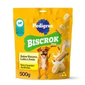 Biscoito Pedigree Biscrok Cães Adultos Raças Pequenas Banana, Leite e Aveia