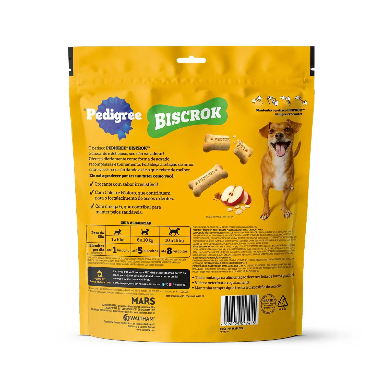 Biscoito-Pedigree-Biscrok-Caes-Adultos-Racas-Pequenas-Maca-Linhaca-e-Aveia-Verso