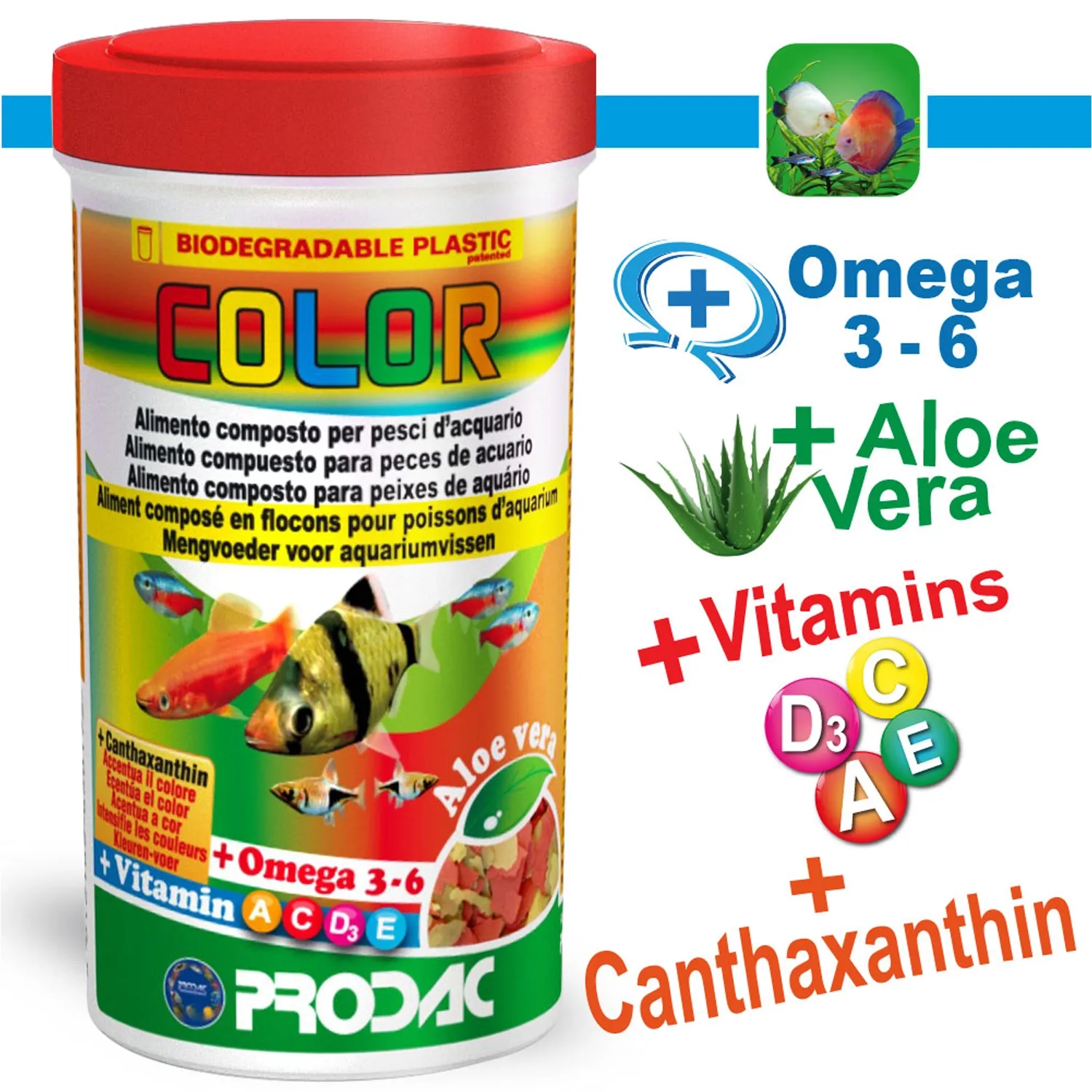 Ração Prodac Tropical Color Flakes