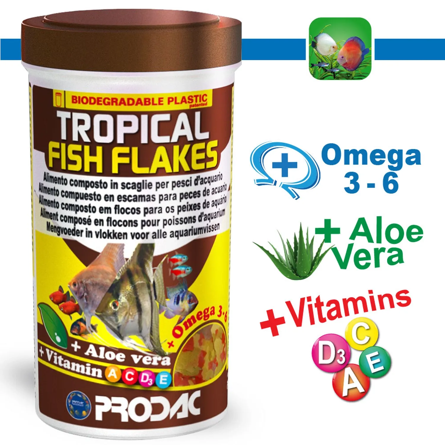 Ração Prodac Tropical Fish Flakes