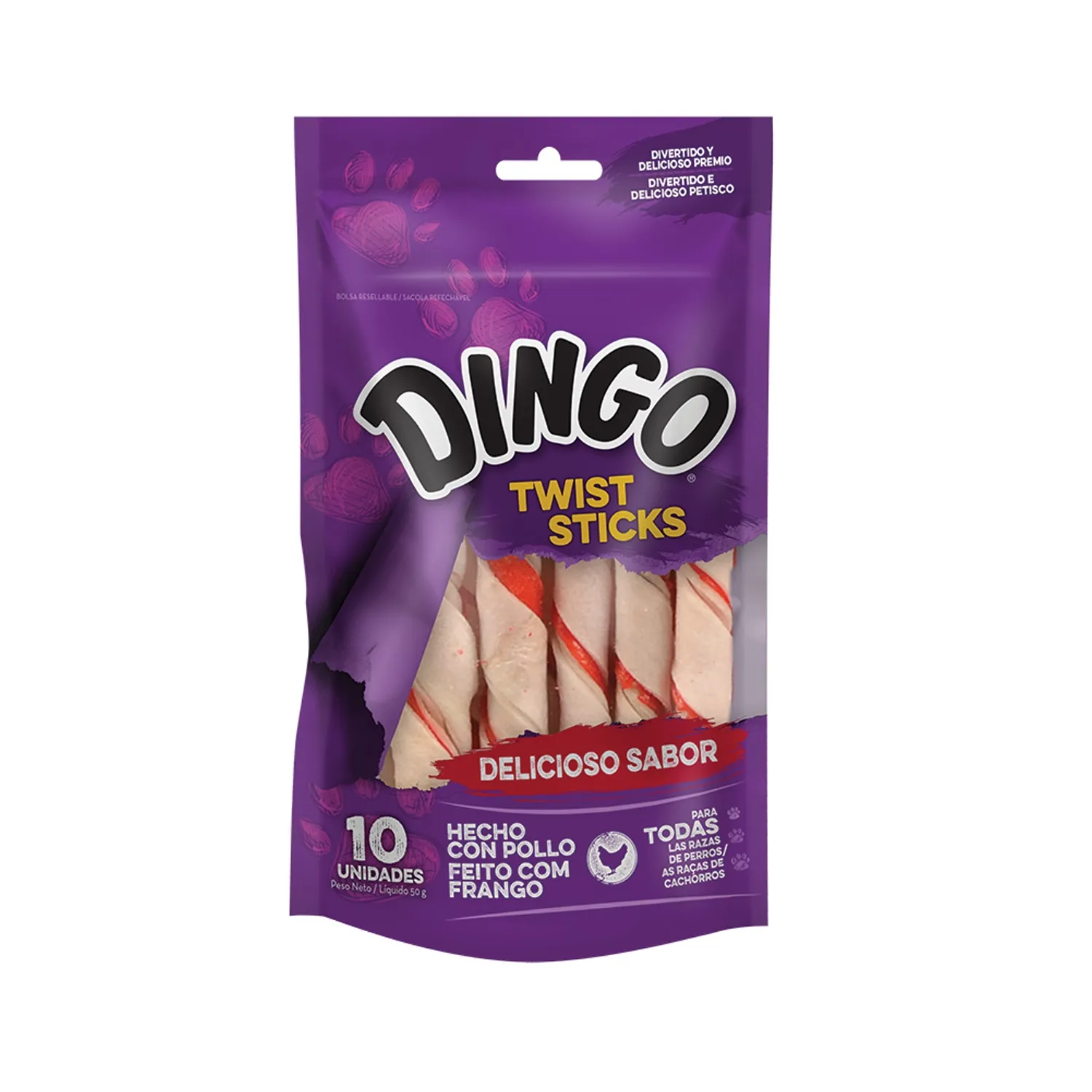 Petisco Dingo Twist para Cães Adultos