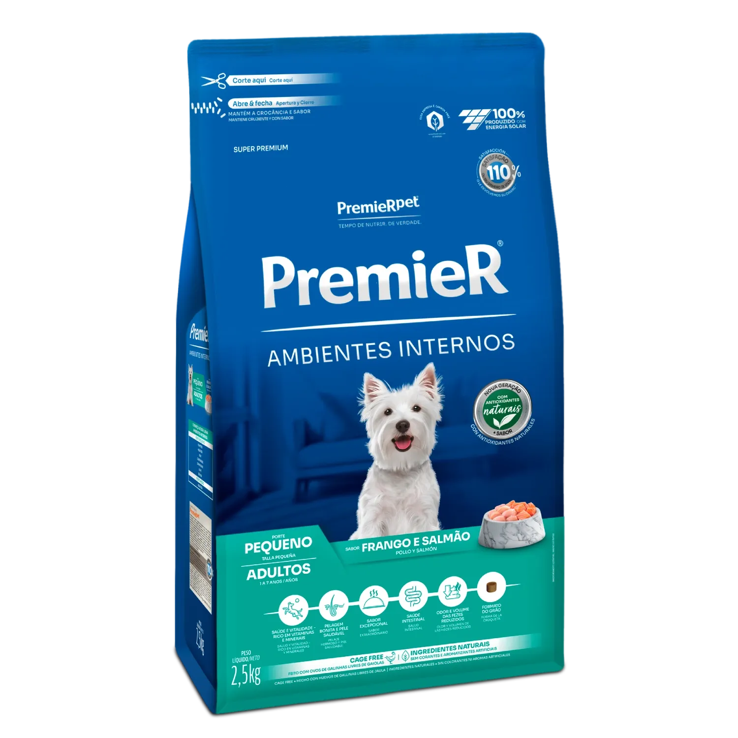 Racao-Premier-Ambientes-Internos-Caes-Adultos-Racas-Pequenas-Frango-e-Salmao-2.5kg-lateral