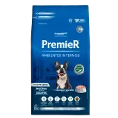 Ração Premier Ambientes Internos Cães Castrados Adultos Frango e Salmão
