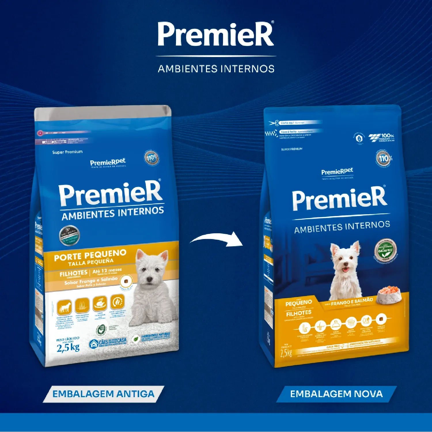 Ração Premier Ambientes Internos Cães Filhotes Raças Pequenas