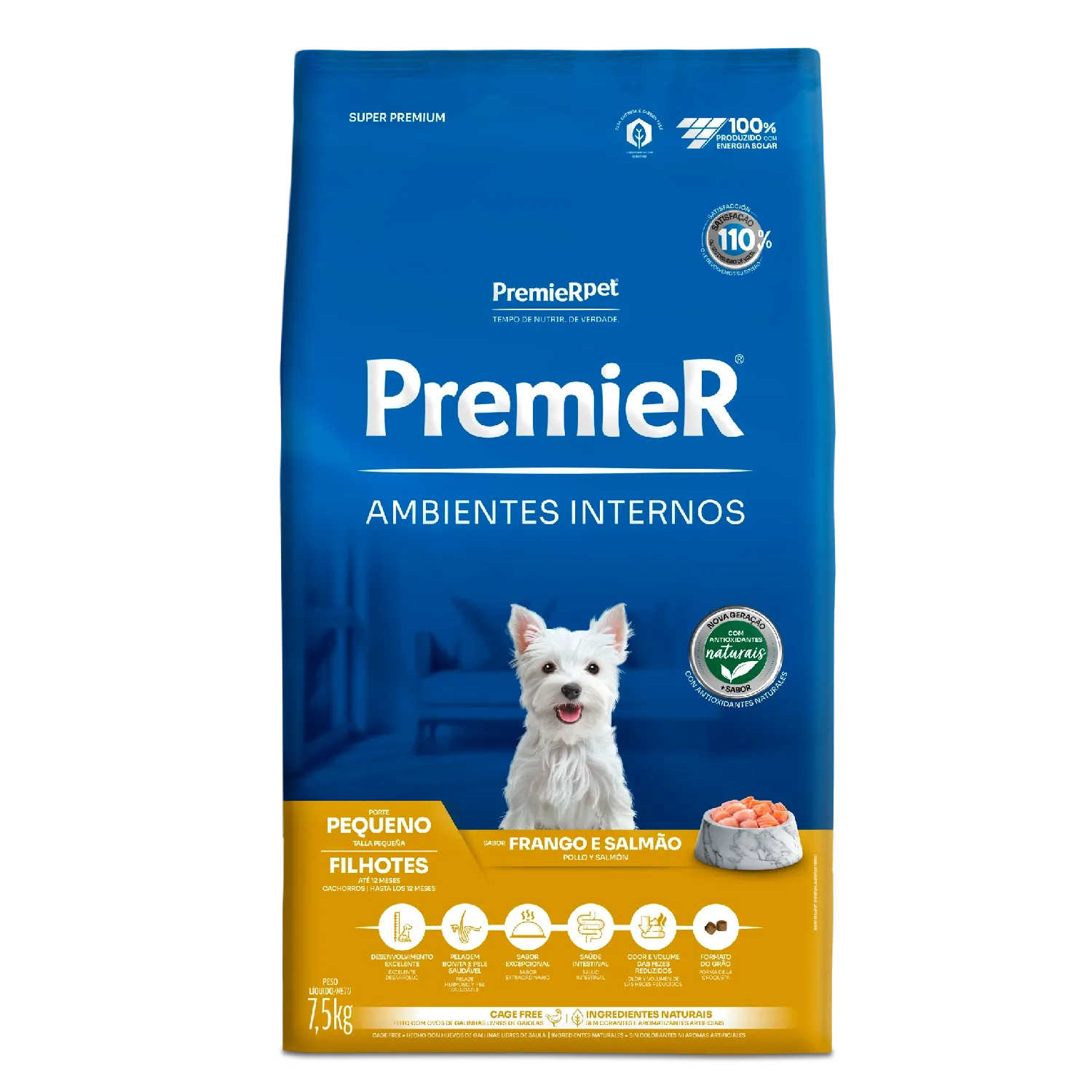 Ração Premier Ambientes Internos Cães Filhotes Raças Pequenas