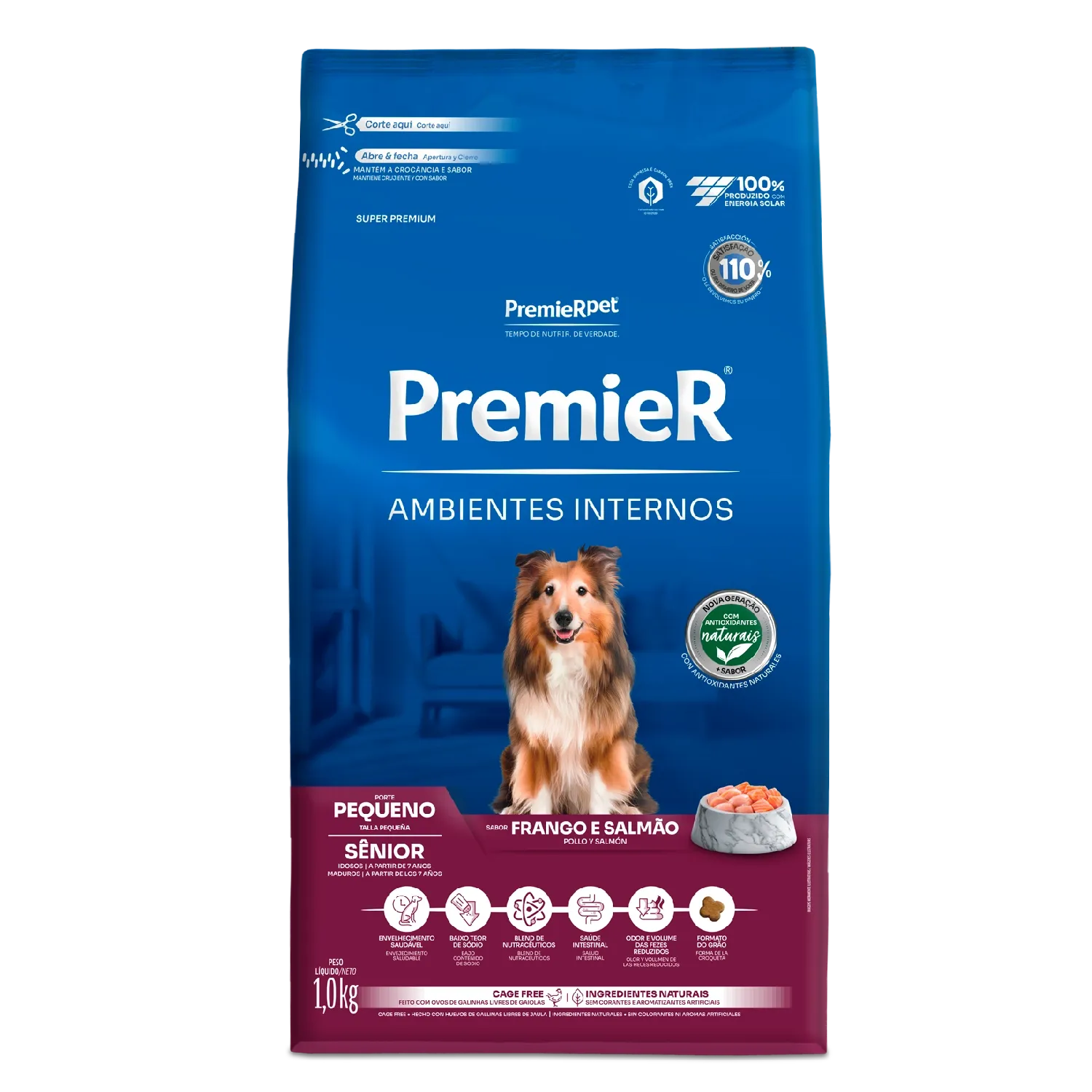 Ração Premier Ambientes Internos Cães Sênior Raças Pequenas