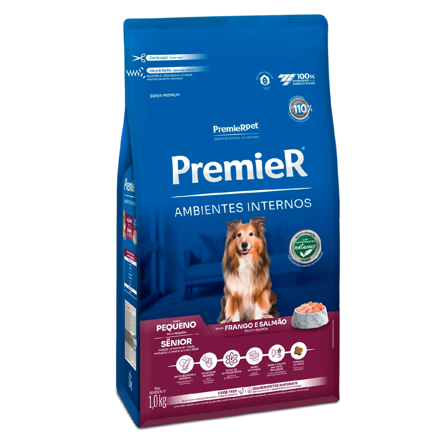 Ração Premier Ambientes Internos Cães Sênior Raças Pequenas