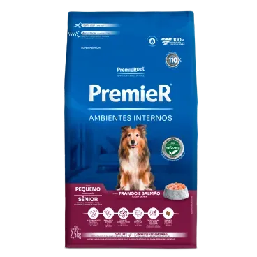 Racao-Premier-Ambientes-Internos-Caes-Senior-Racas-Pequenas-2.5kg-frente