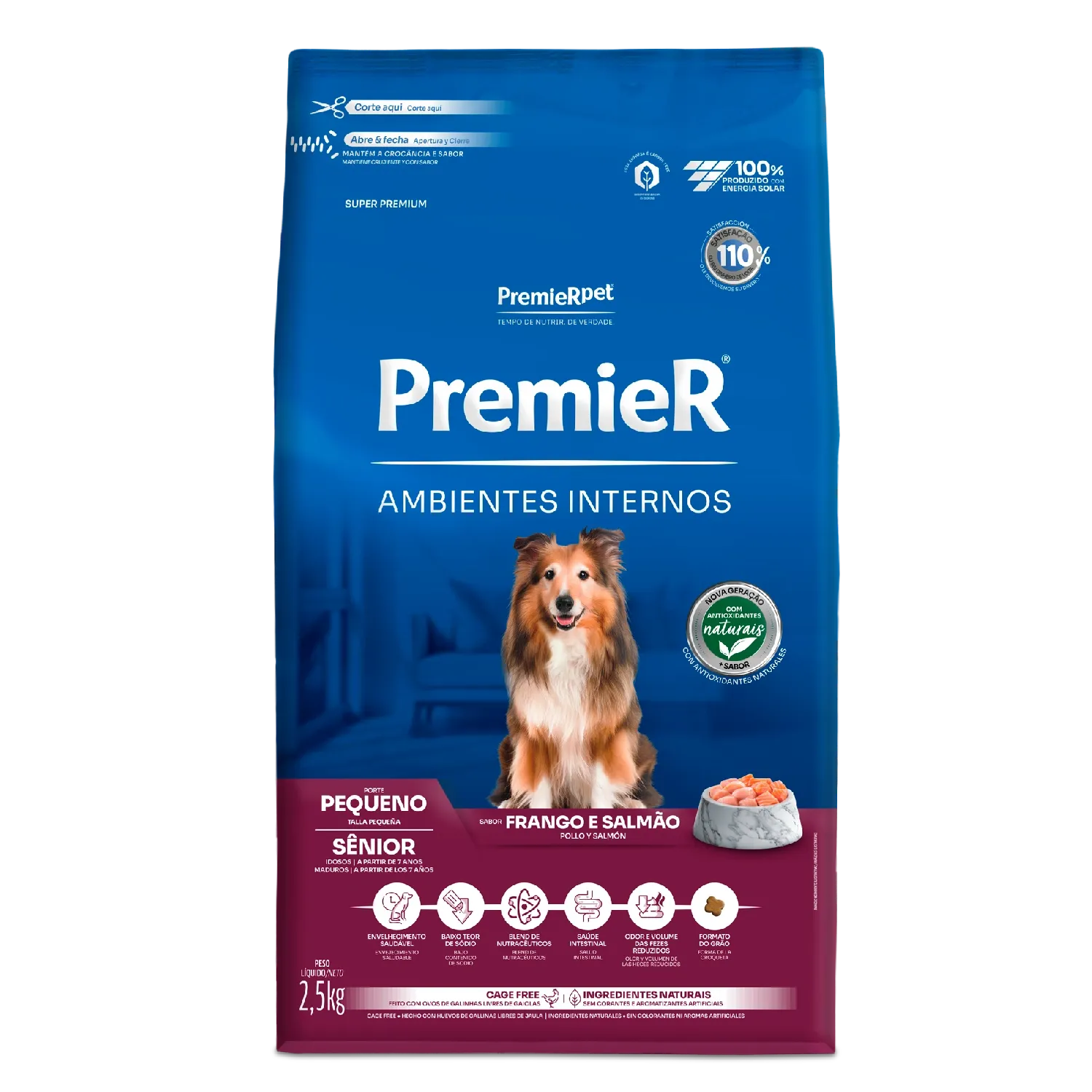 Ração Premier Ambientes Internos Cães Sênior Raças Pequenas