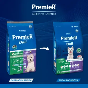Nova-embalagem-Racao-Premier-Duii-Caes-Adultos-Porte-Pequeno-Cordeiro-e-Peru