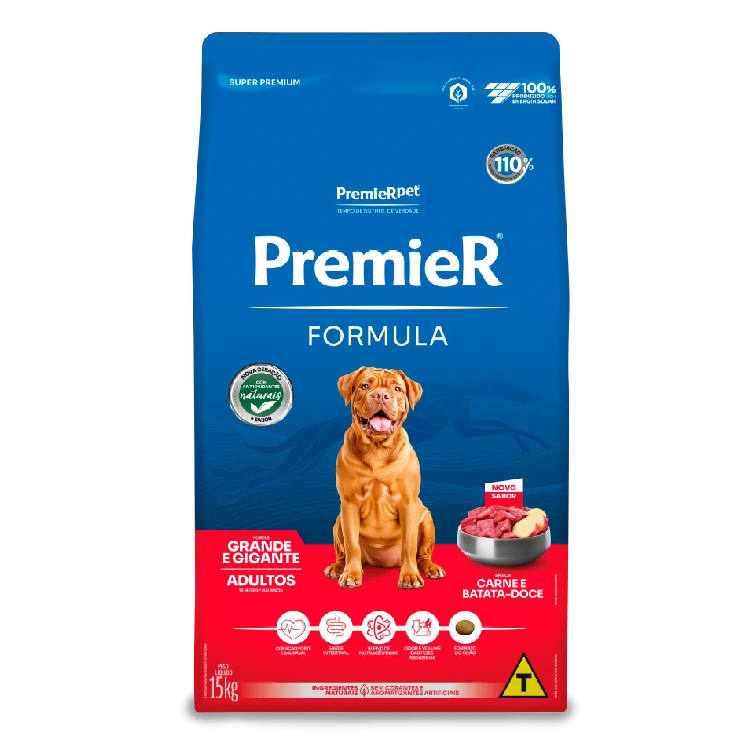 Ração Premier Formula Cães Adultos Raças Grandes e Gigantes Carne e Batata Doce