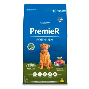 Ração Premier Cães Adultos Raças Grandes e Gigantes Cordeiro - 15 kg