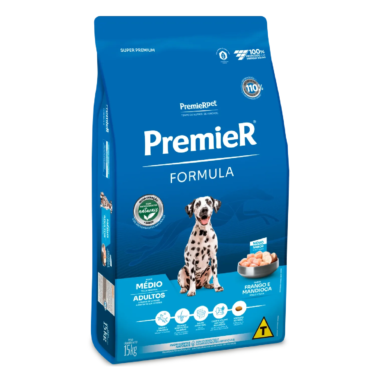 Premier Fórmula Cães Adultos Raças Médias Frango 15kg