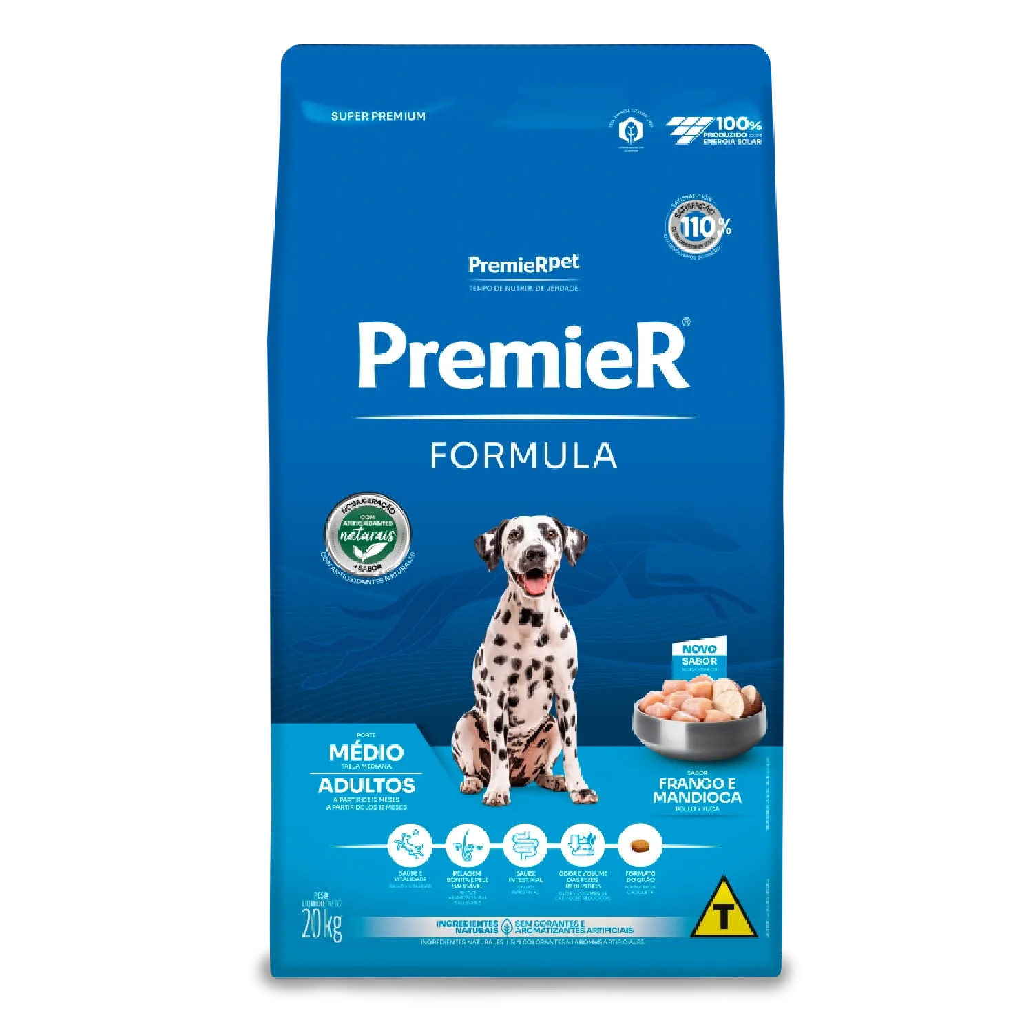 Ração Premier Formula Cães Adultos Raças Médias Frango e Mandioca