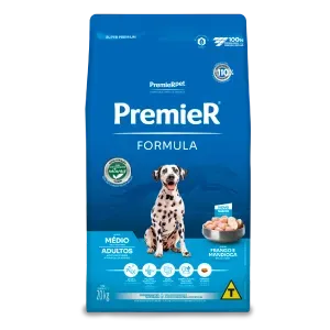 Ração Premier Formula Cães Adultos Raças Médias Frango e Mandioca
