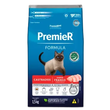 Racao-Premier-Formula-Gatos-Castrados-Frango-1.5kg-frente