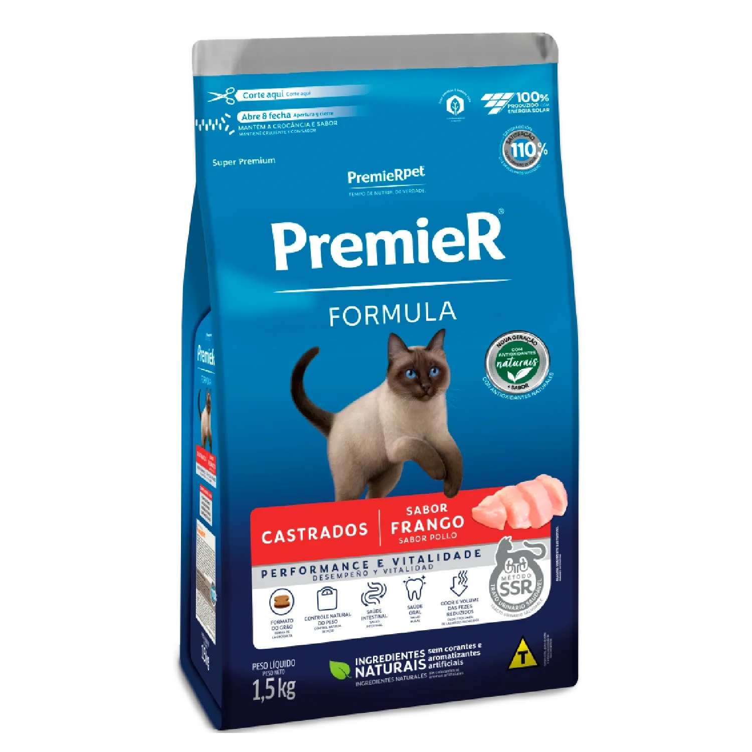 Ração Premier Formula Gatos Castrados Frango