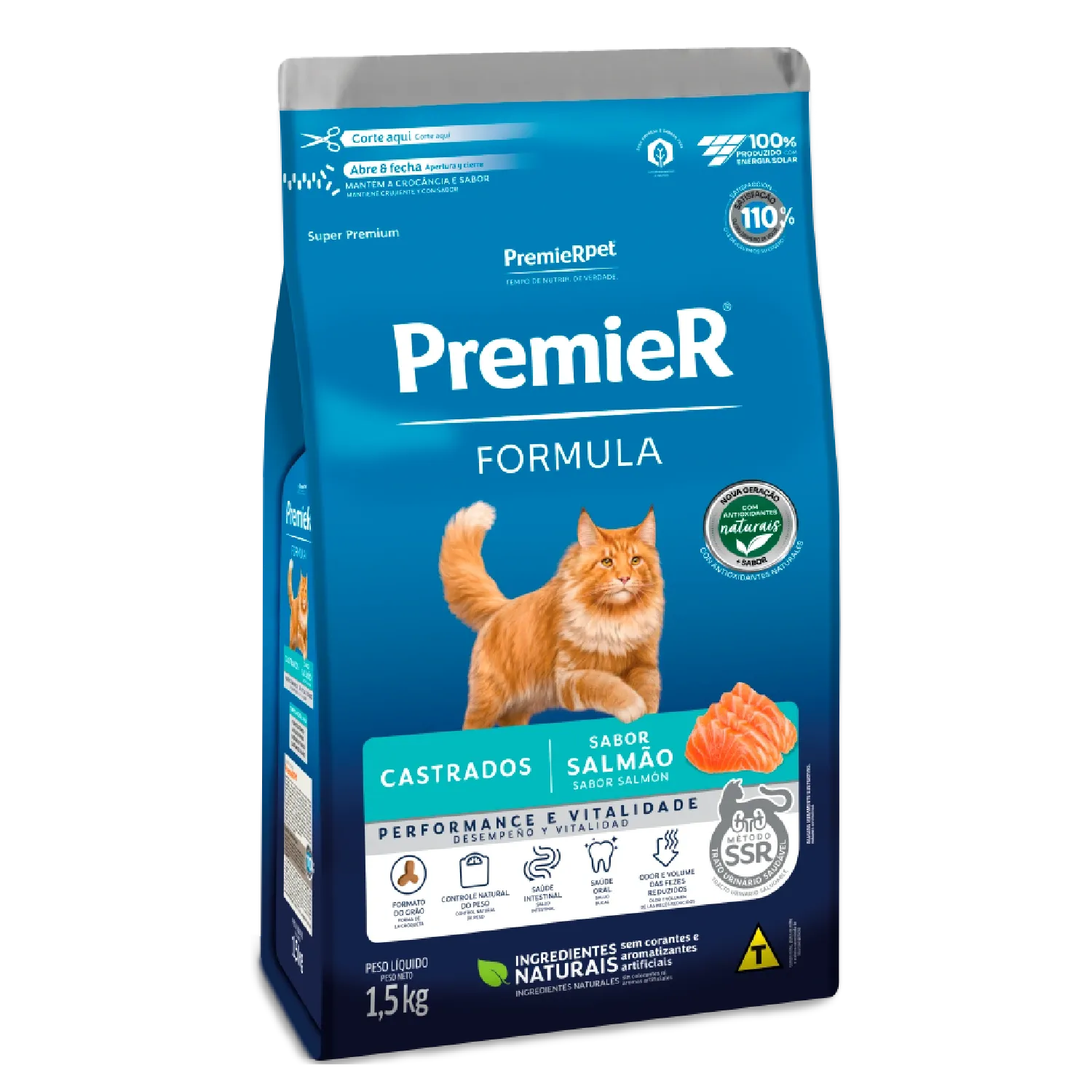 Ração Premier Formula Gatos Castrados Salmão