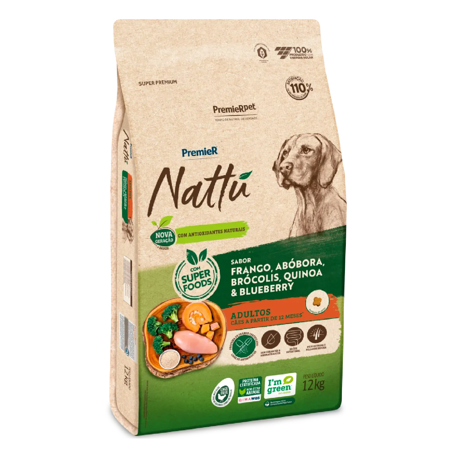 Ração Premier Nattu Cães Adultos Abóbora