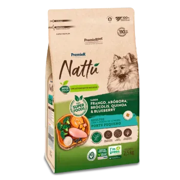 Racao-Premier-Nattu-Caes-Adultos-Pequeno-Porte-Abobora-2.5kg-lateral