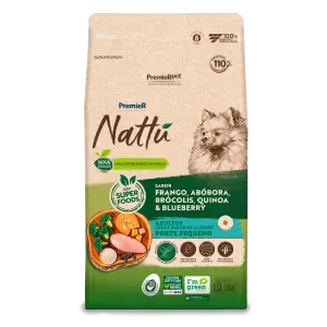 Ração Premier Nattu Cães Adultos Pequeno Porte Abóbora