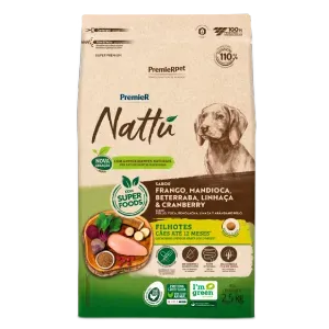 Ração Premier Nattu Cães Filhotes Mandioca