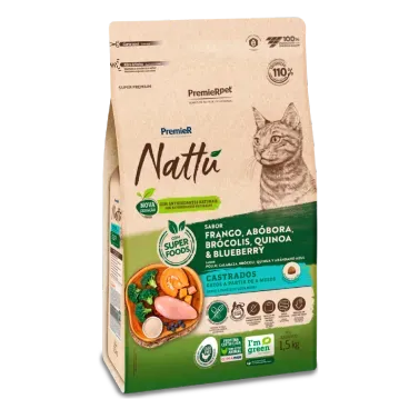 Racao-Premier-Nattu-Gatos-Adultos-Castrados-Abobora-1.5kg-lateral