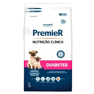 Ração Premier Nutrição Clínica Diabetes Cães Adultos e Filhotes Raças Pequenas