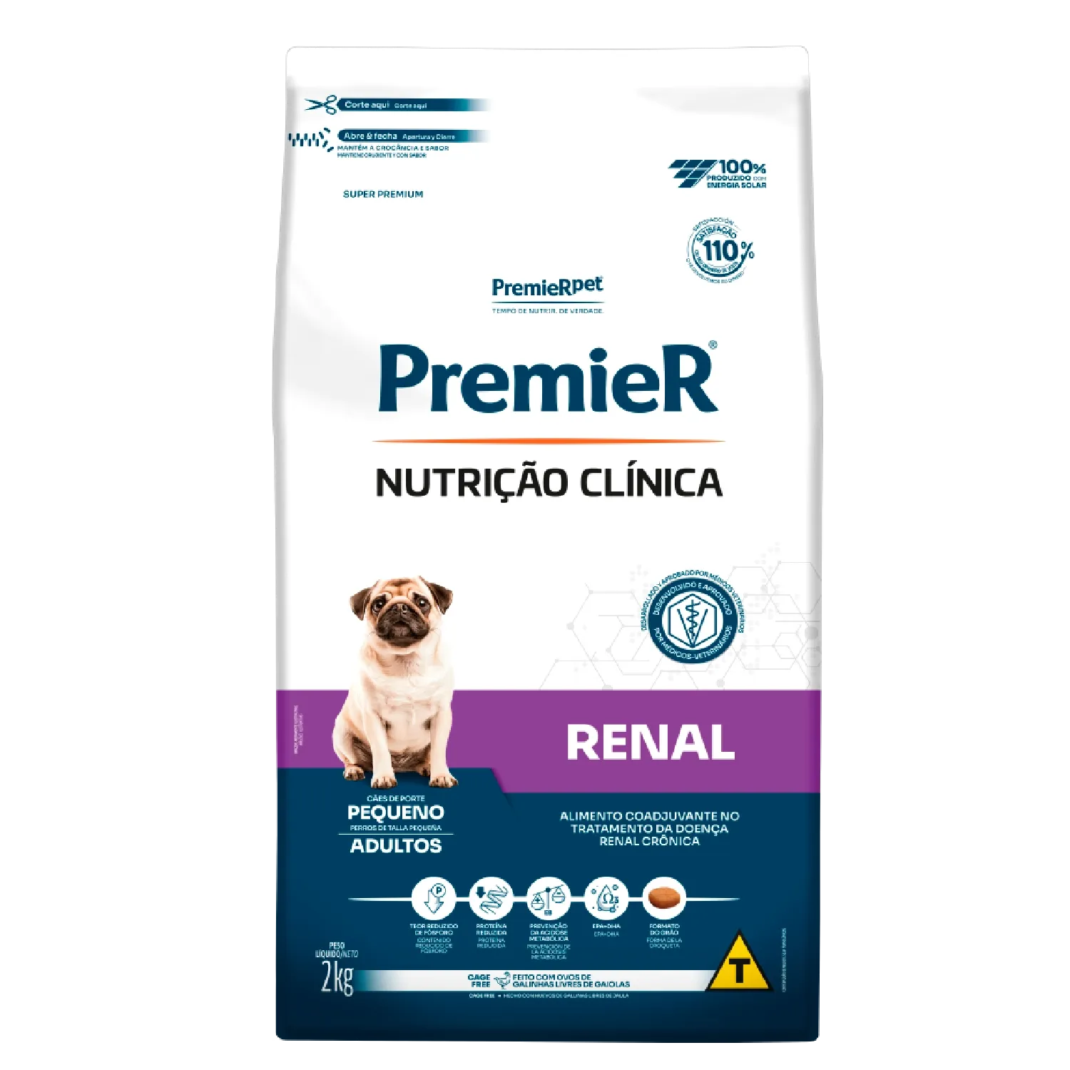 Ração Premier Nutrição Clínica Renal Cães Adultos Raças Pequenas