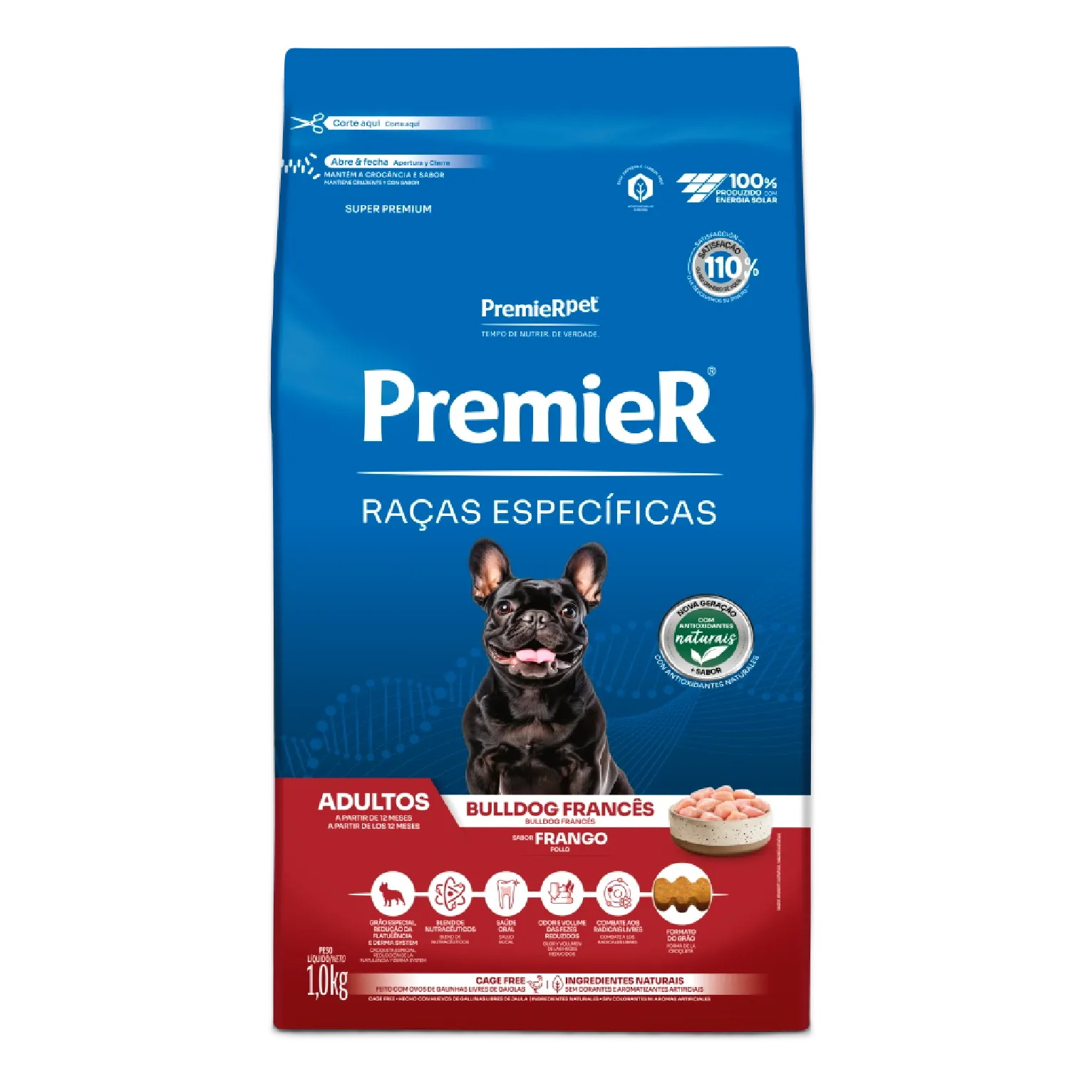Ração Premier Raças Específicas Bulldog Francês Adultos Frango
