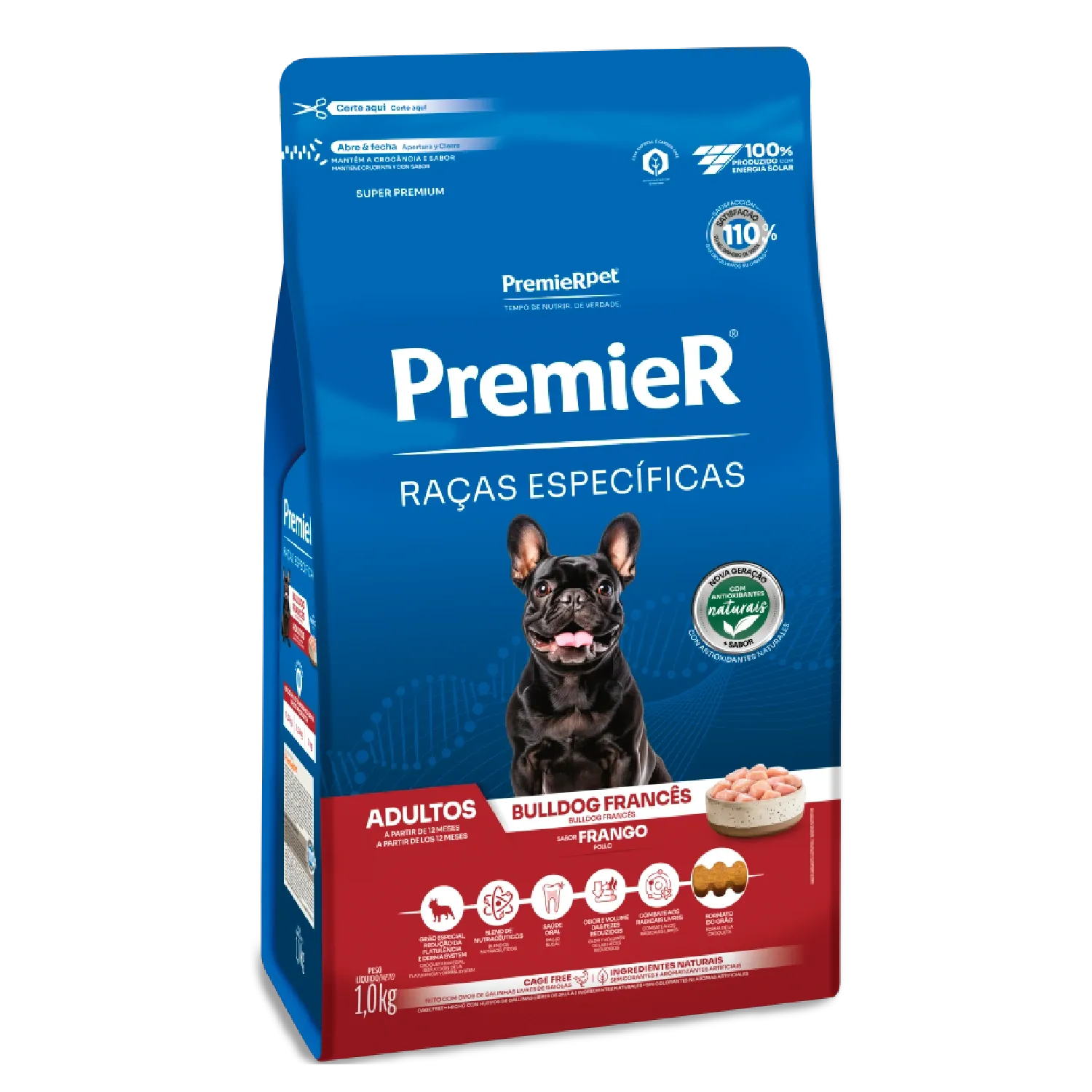 Ração Premier Raças Específicas Bulldog Francês Adultos Frango