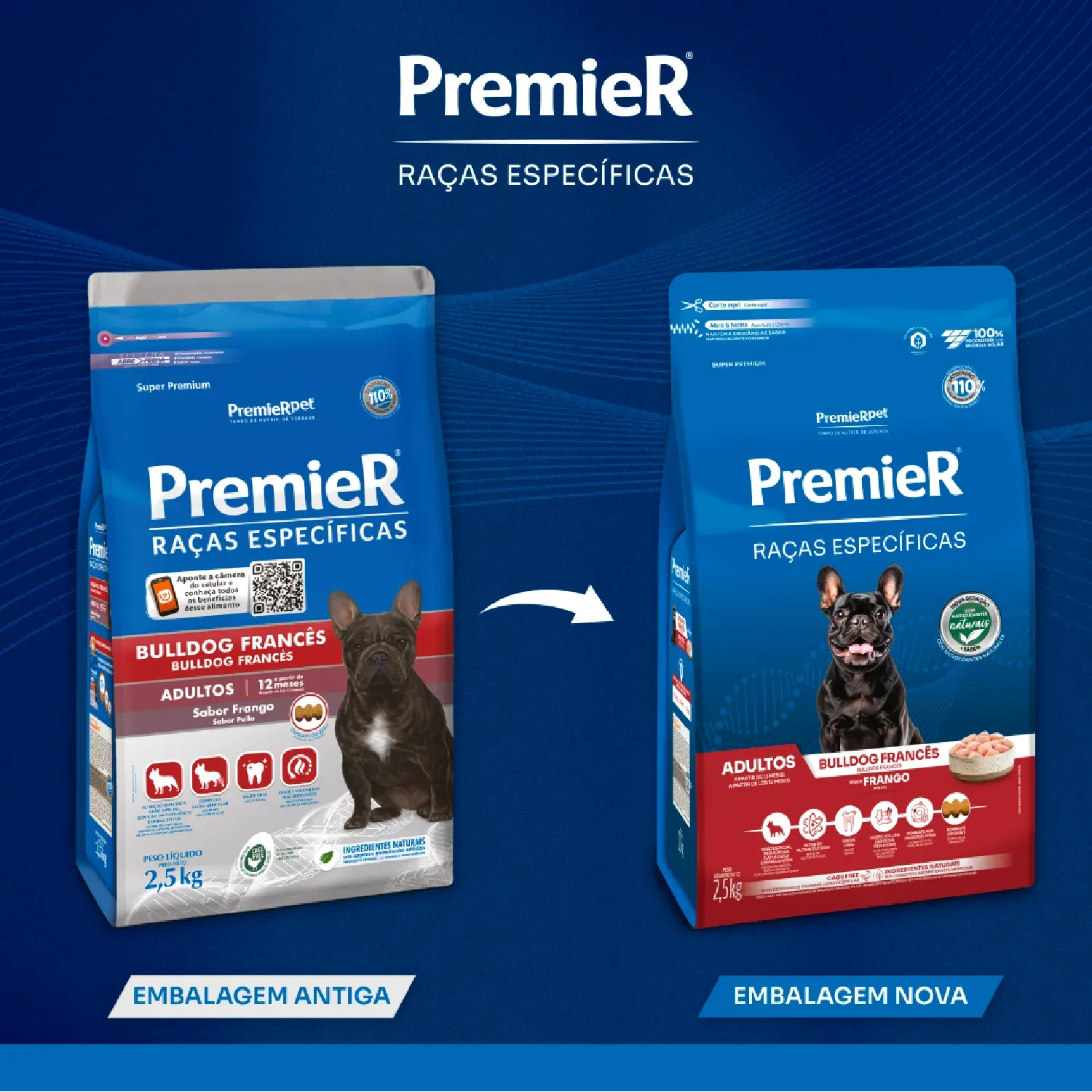 Ração Premier Raças Específicas Bulldog Francês Adultos Frango