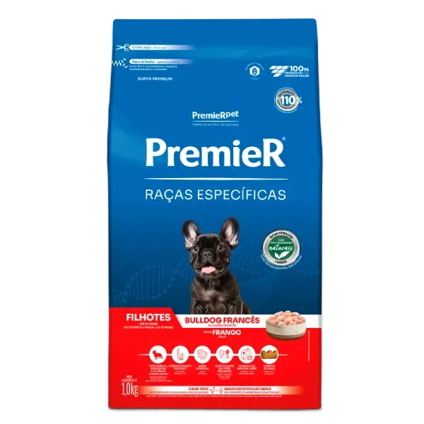 Ração Premier Raças Específicas Bulldog Francês Filhotes Frango 1 kg