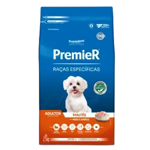 Ração Premier Raças Específicas Maltês Adultos Peru e Arroz