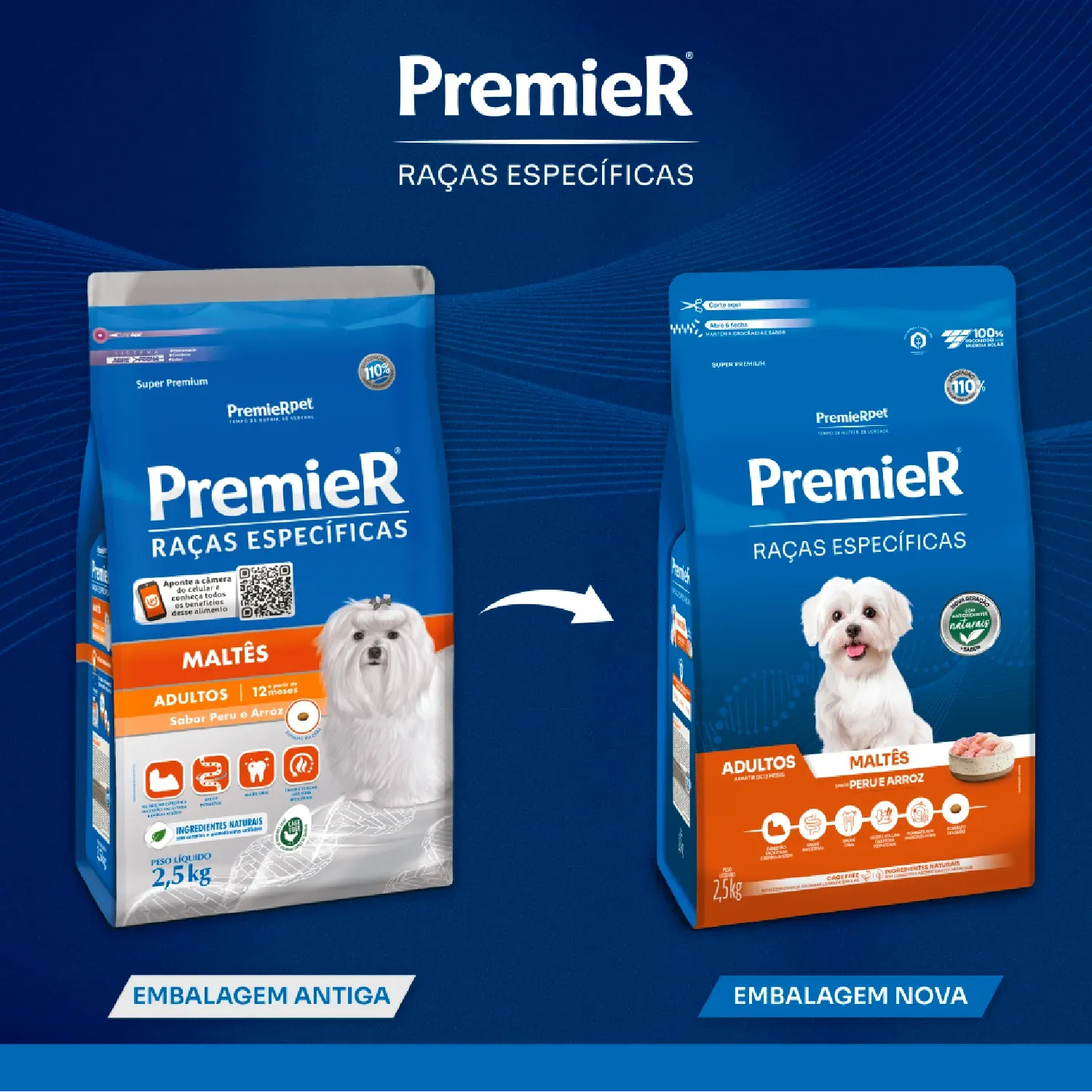 Ração Premier Raças Específicas Maltês Adultos Peru e Arroz Ração Premier Raças Específicas Maltês Adultos Peru e Arroz