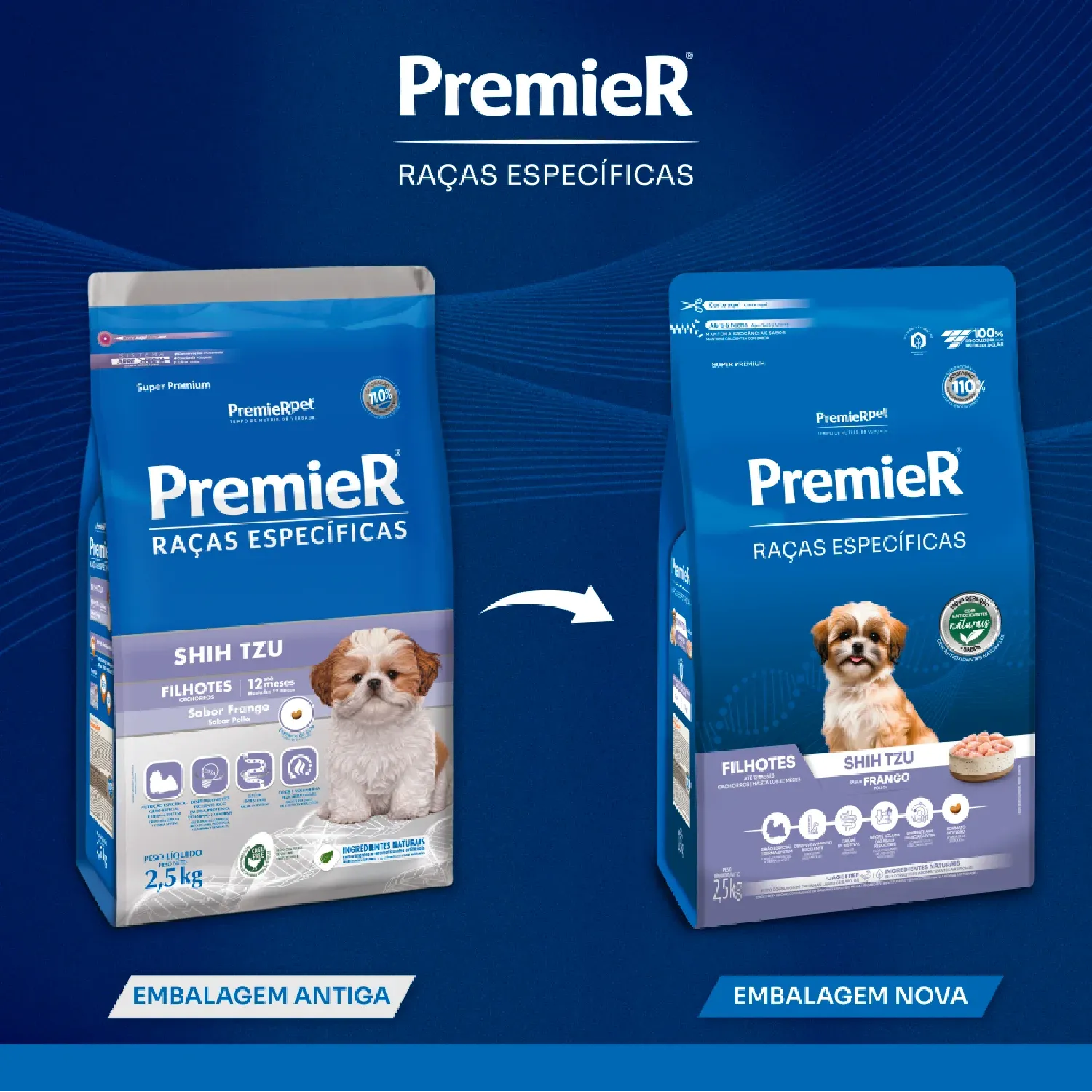 Ração Premier Raças Específicas Shih Tzu Filhotes Frango Ração Premier Raças Específicas Shih Tzu Filhotes Frango