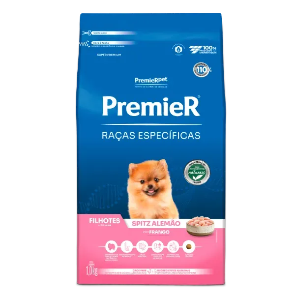 Ração Premier Raças Específicas Spitz Alemão Filhotes Frango 1 kg