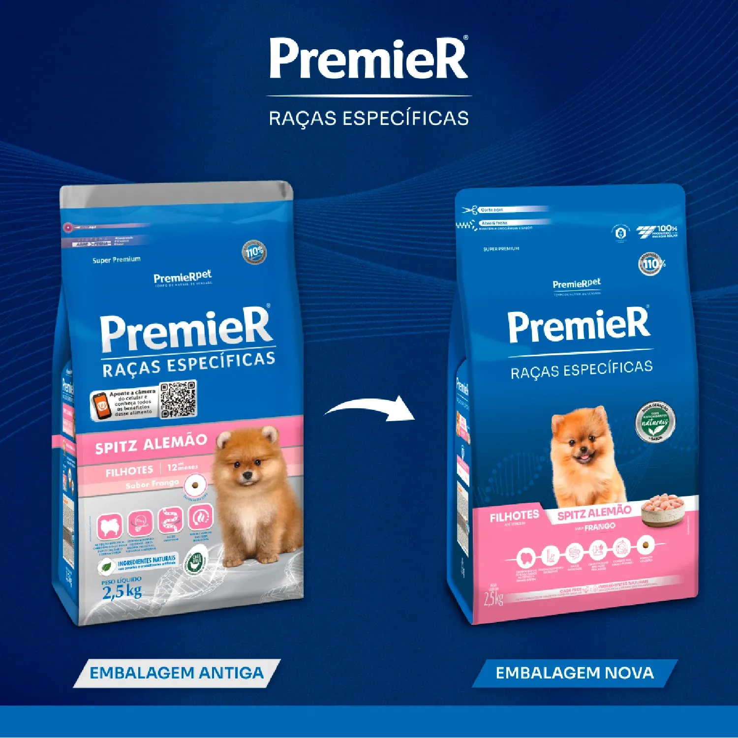 Ração Premier Raças Específicas Spitz Alemão Filhotes Frango Ração Premier Raças Específicas Spitz Alemão Filhotes Frango
