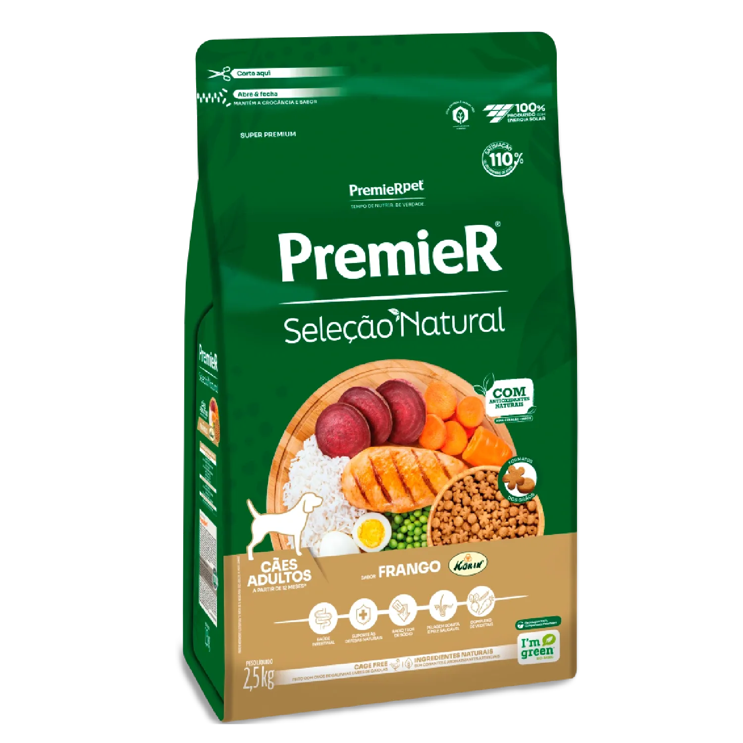 Ração Premier Seleção Natural Cães Adultos Frango Korin
