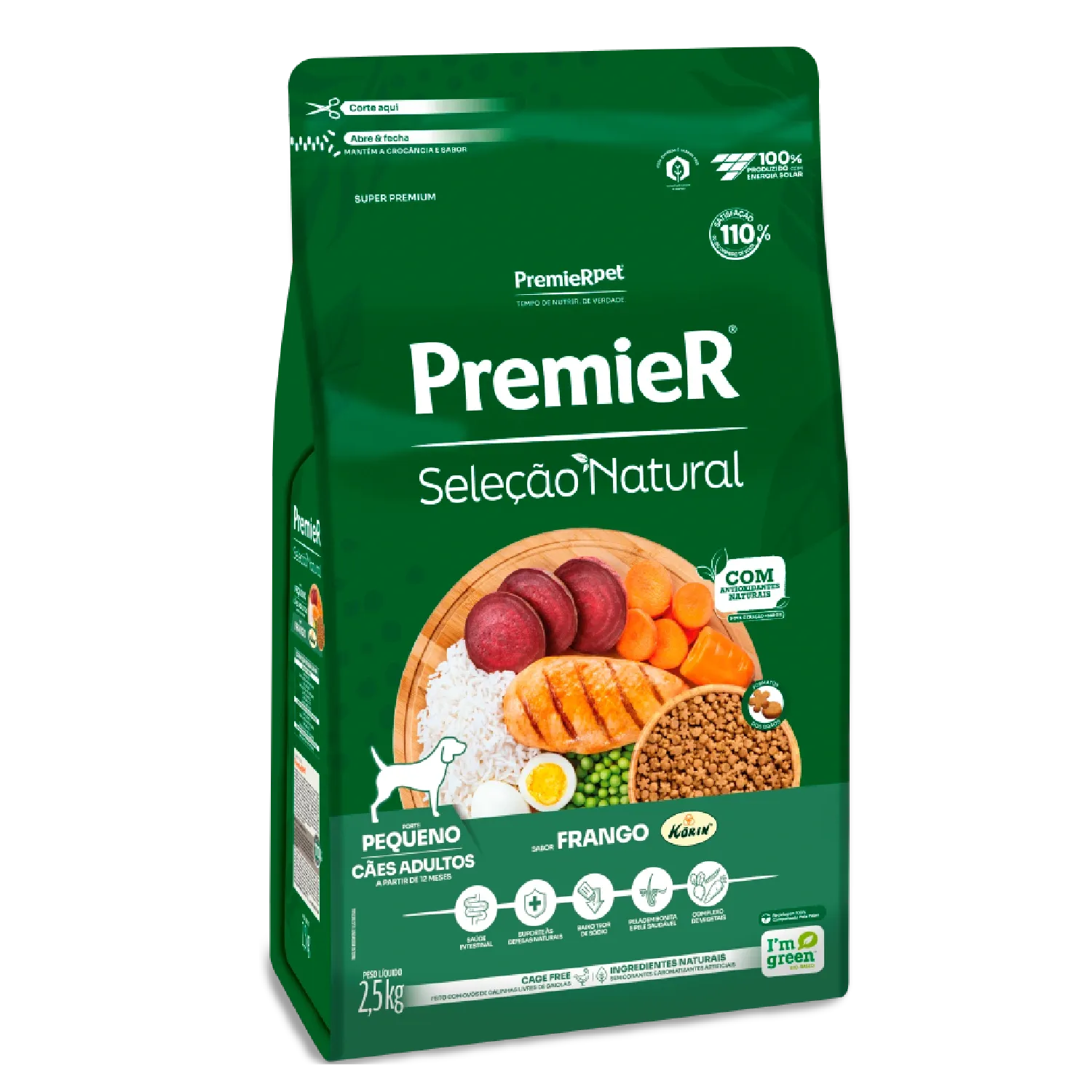 Ração Premier Seleção Natural Cães Adultos Raças Pequenas Frango
