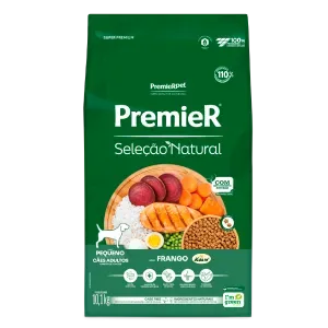 Ração Premier Seleção Natural Cães Adultos Raças Pequenas Frango