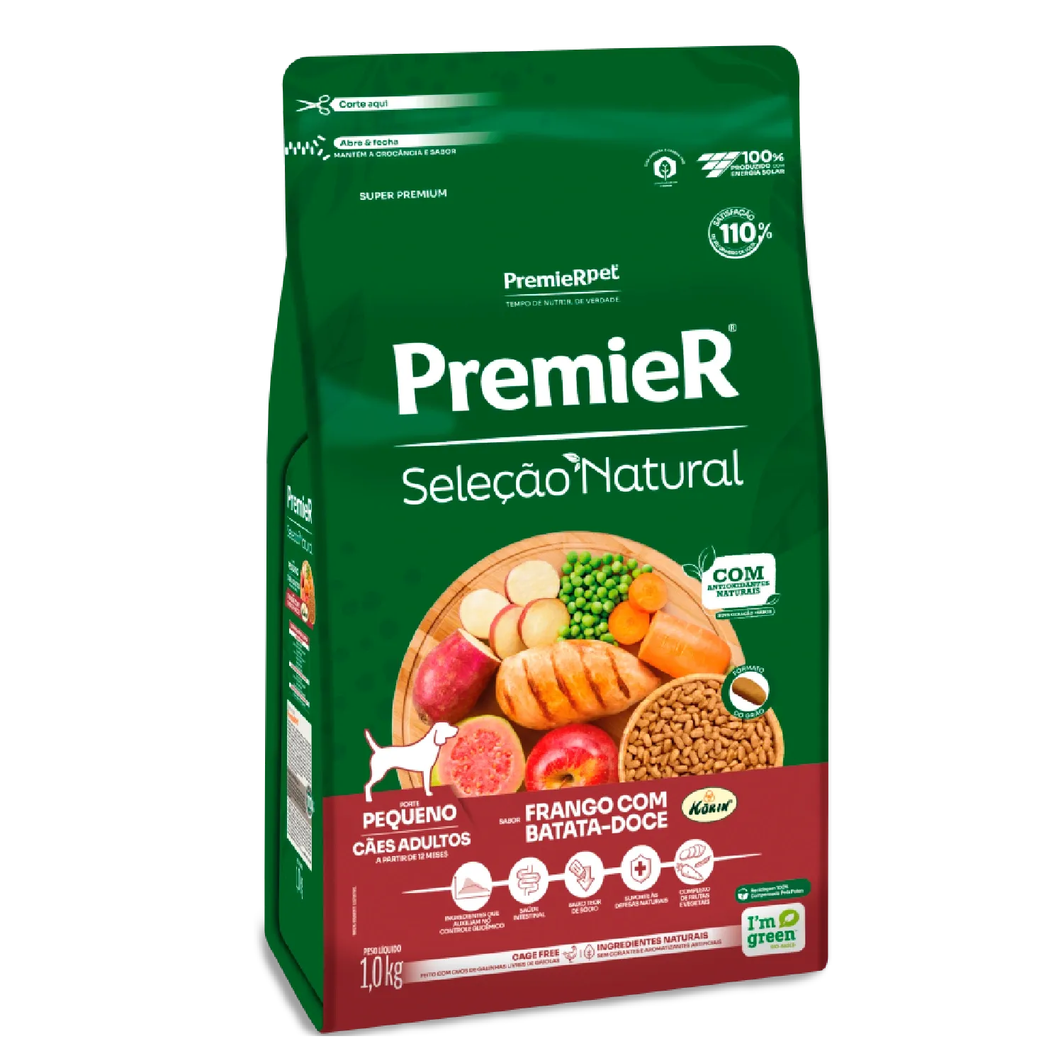 Ração Premier Seleção Natural Cães Adultos Raças Pequenas Frango com Batata Doce