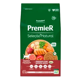 Ração Premier Seleção Natural Cães Adultos Raças Pequenas Frango com Batata Doce