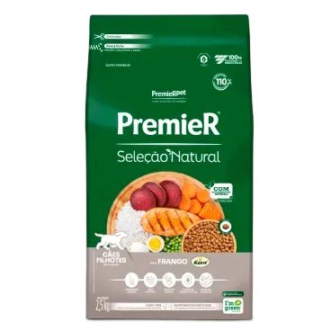 Racao-Premier-Selecao-Natural-Caes-Filhotes-Frango-2.5kg-frente