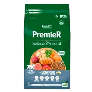 Ração Premier Seleção Natural Cães Filhotes Frango com Batata Doce